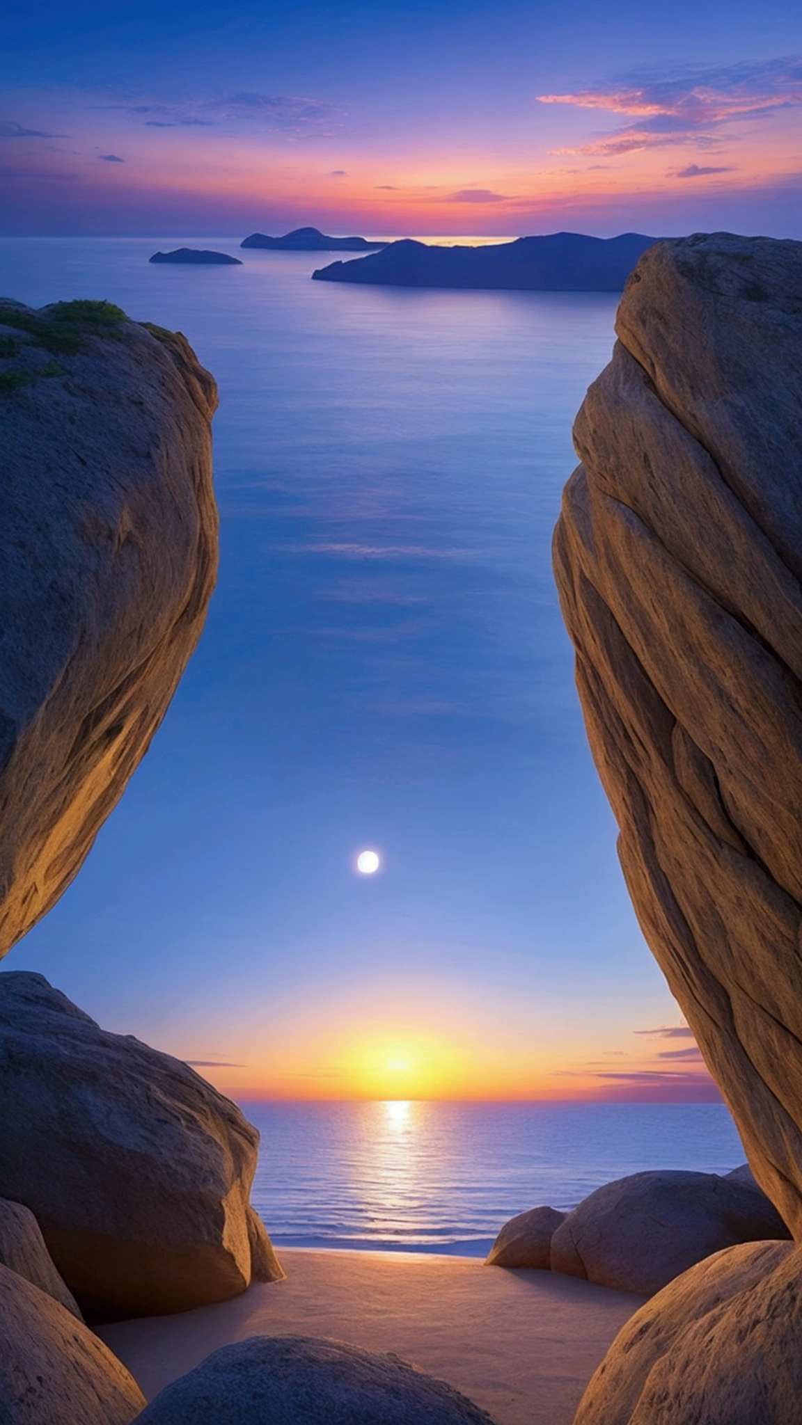 Fantasy、Relaxing space、Fusion of sky and sea、sunset