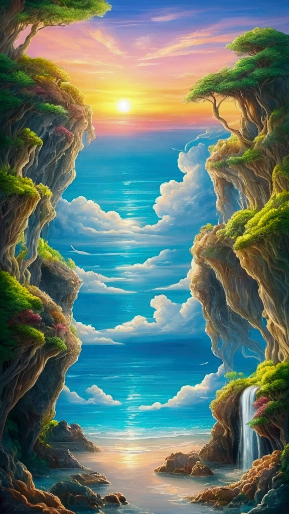 Fantasy、Relaxing space、Fusion of sky and sea、sunset