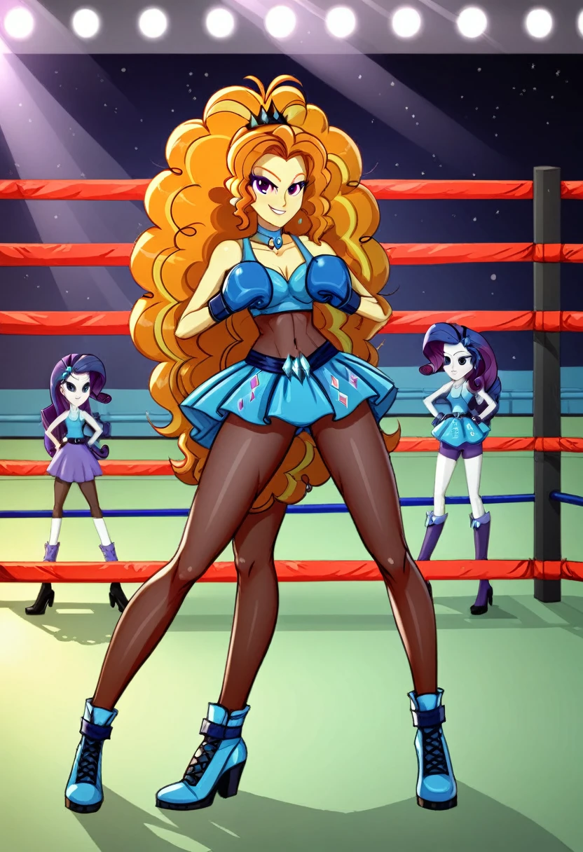 Eqg  angrybadagio   at a school in  in bodystocking   boxing rarity 