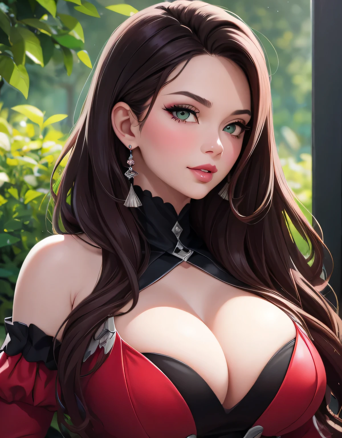 dorothea, dorothea, red dress, red dress, corset, deep cleavage 2.0, deep cleavage 2.0, bare shoulders, detached sleeves, (masterpiece, best quality, ultra-detailed), realistic style, very close up shot 2.0, garden 2.0, looking at viewer 2.0, perfect eyes 2.0, blushing, face shot 2.0, very close up shot 2.0, face shot 2.0, very close up shot 2.0, face shot 2.0, cute nose, very sexy smile 2.0, very luscious lips 2.0, very heavy eyeshadow 2.0, very heavy makeup 2.0, round face, very thick lips 2.0, very glossy lips 2.0, very pouty lips 2.0, shiny skin, lustrous skin 2.0, plump lips 2.0, very sexy 2.0, very flirty 2.0, very pretty 2.0, very beautiful 2.0, face shot 2.0, very close up shot 2.0, looking at viewer 2.0, face shot 2.0, very close up shot 2.0, looking at viewer 2.0, very sexy smile 2.0, very luscious lips 2.0, very heavy eyeshadow 2.0, very heavy makeup 2.0, round face, very thick lips 2.0, very glossy lips 2.0, very pouty lips 2.0, shiny skin, lustrous skin 2.0, plump lips 2.0, very sexy 2.0, very flirty 2.0, very pretty 2.0, very beautiful 2.0, face shot 2.0, very close up shot 2.0, face shot 2.0, very close up shot 2.0, very heavy eyeshadow 2.0, very heavy makeup 2.0, round face, very thick lips 2.0, very glossy lips 2.0, very pouty lips 2.0, shiny skin, lustrous skin 2.0, plump lips 2.0, very sexy 2.0, very flirty 2.0, very pretty 2.0, very beautiful 2.0, face shot 2.0, very close up shot 2.0, looking at viewer 2.0, face shot 2.0, very close up shot 2.0, looking at viewer 2.0, face shot 2.0, very close up shot 2.0, looking at viewer 2.0, face shot 2.0, very close up shot 2.0, looking at viewer 2.0, face shot 2.0, very close up shot 2.0, looking at viewer 2.0, face shot 2.0, very close up shot 2.0, looking at viewer 2.0, green eyes 2.0, very sexy 2.0, very sexy 2.0, face shot 2.0, very close up shot 2.0, face shot 2.0, very close up shot 2.0, face shot 2.0, very close up shot 2.0, face shot 2.0, very close up shot 2.0, leaning toward camera 2.0