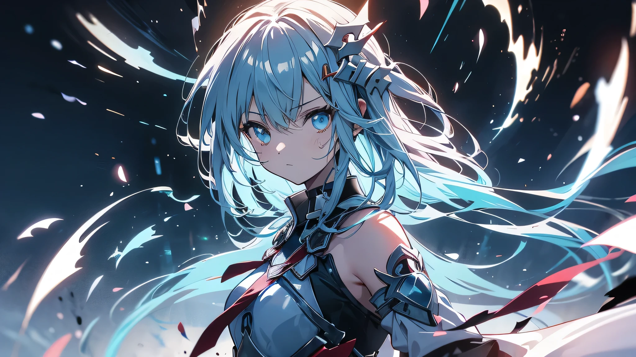 Asuna from Sword Art Online facing monsters in a dark dungeon