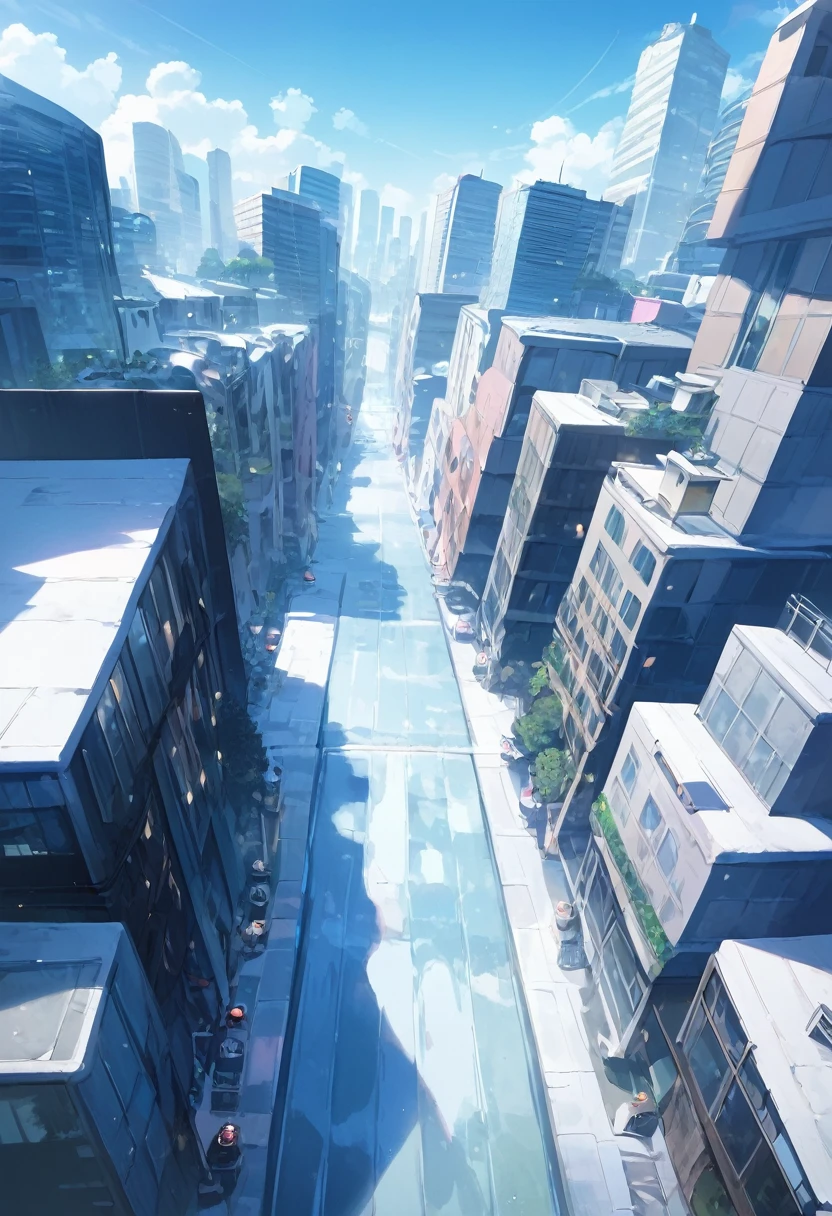 score_9,score_8_up,score_7_up,masterpiece,best quality, source anime, official art, super detailed, extreme detailed, rating_safe,
1girl, walking, ice age, (iced Tokyo city:1.3), 
BREAK girl, 22yo, short hair, bob cut, (blunt bangs), black hair, (tareme, detailed cute brown eyes), curled eyelashes, (large breasts:0.9), 
shiny hair, beautiful detailed eyes, beautiful face,
summer fashion,
blush, smile, (steam),