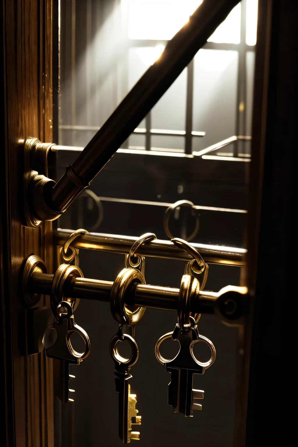 keys in lock dramatic lighting clear keys