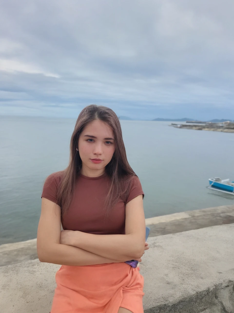 4K, 8k, Ultra high resolution, raw photo in hdr, sharp focus, complex texture, skin imperfections, realisitic, detailed facial features, high-detailed face, posando,Perfect Lighting,long hair,close up,face only,front viewer,straight eyebrows,blue colored eyes,cloused mouth,pink hair,nattatime,natta,Vyvan2
