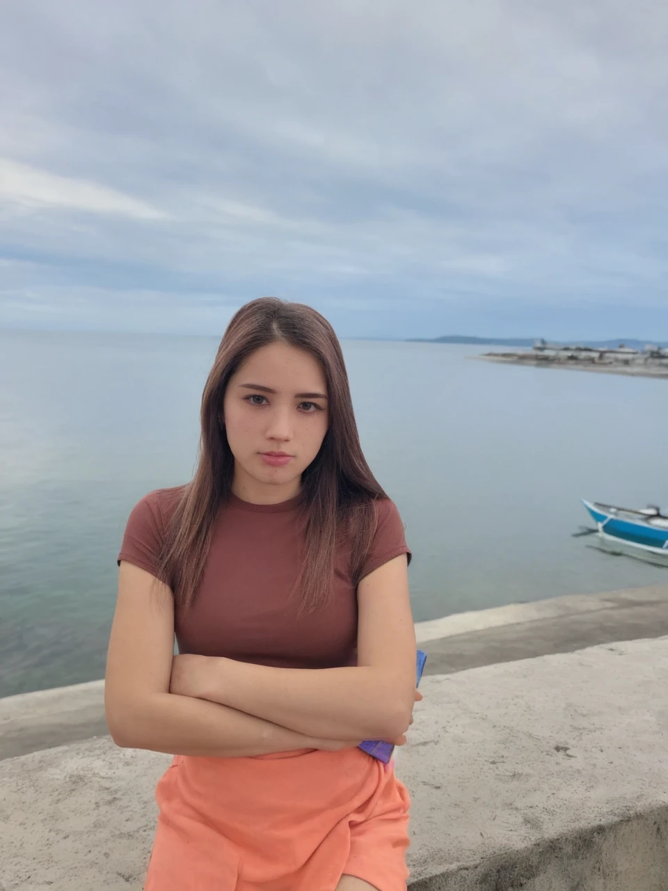 4K, 8k, Ultra high resolution, raw photo in hdr, sharp focus, complex texture, skin imperfections, realisitic, detailed facial features, high-detailed face, posando,Perfect Lighting,long hair,close up,face only,front viewer,straight eyebrows,blue colored eyes,cloused mouth,pink hair,nattatime,natta,Vyvan2