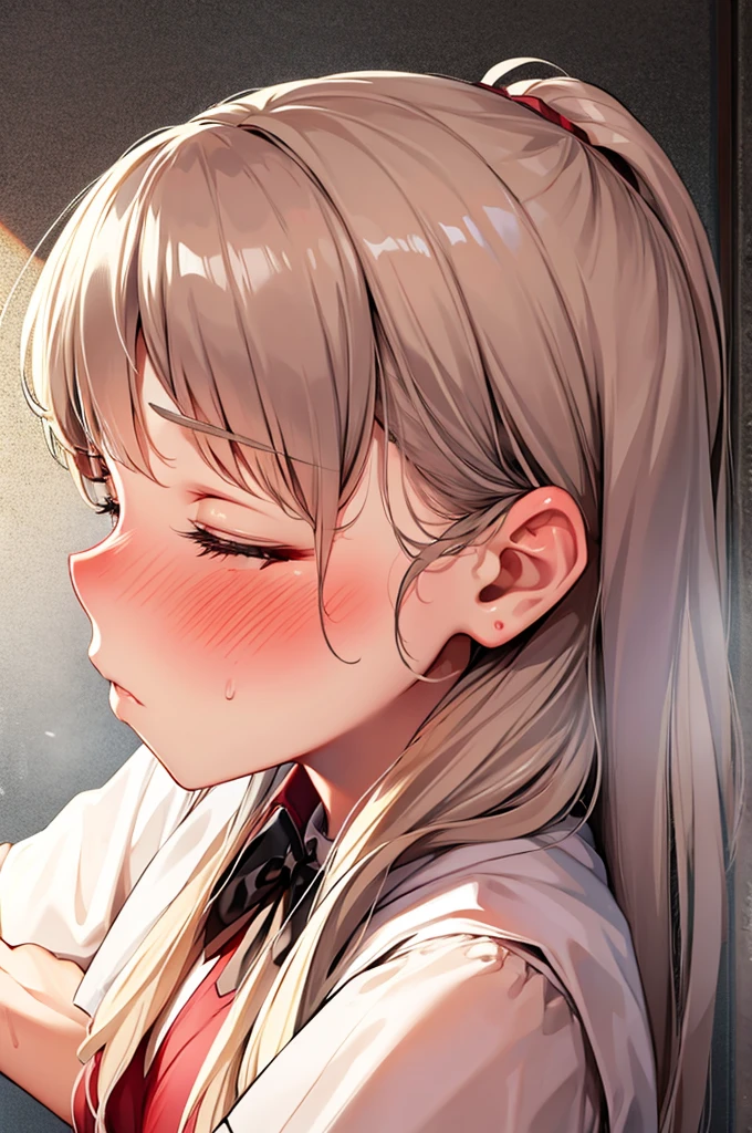 Older sister having sex、blush、Sweaty smell、Side view angle