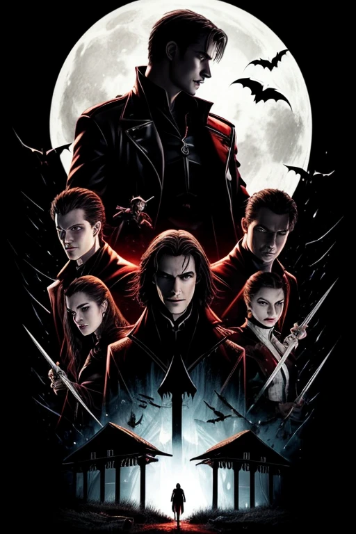 White vampires in the dark night