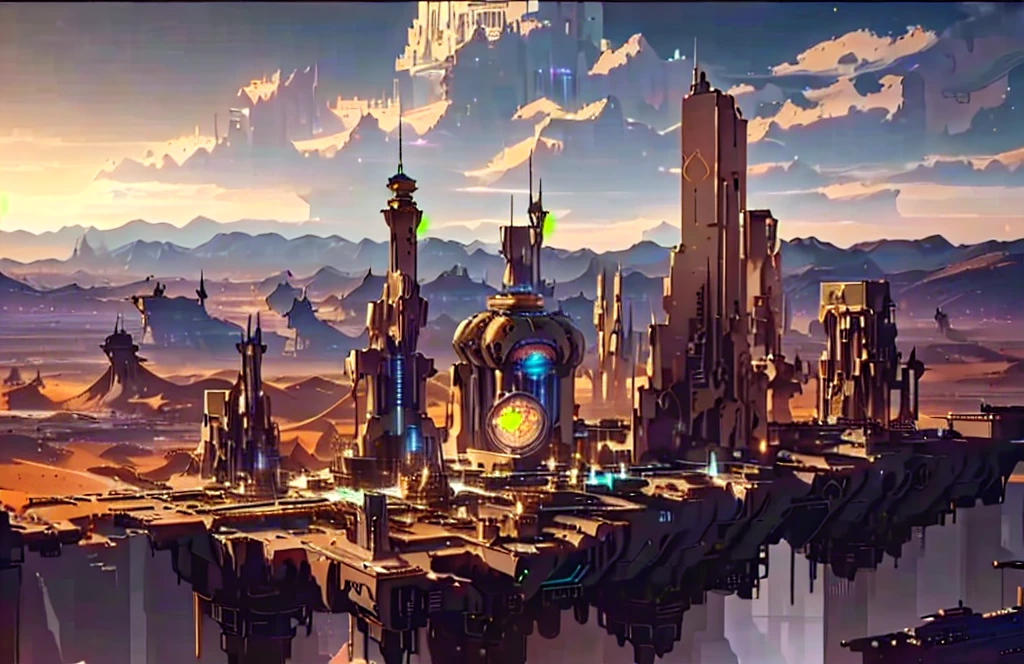 futuristic city in the middle of a desert with mountains in the background, big and structured valhalla city, ancient sci - fi city, huge futuristic temple city, anime concept hdr anime macmanus, epic 8 k hd anime shot, in front of a fantasy city, intricate ornate anime cgi style, in fantasy sci - fi city, fantasy capital city, ancient steampunk city,futuristic city in the middle of a desert with mountains in the background, big and structured valhalla city, ancient sci - fi city, huge futuristic temple city, anime concept hdr anime macmanus, epic 8 k hd anime shot, in front of a fantasy city, intricate ornate anime cgi style, in fantasy sci - fi city, fantasy capital city, ancient steampunk city