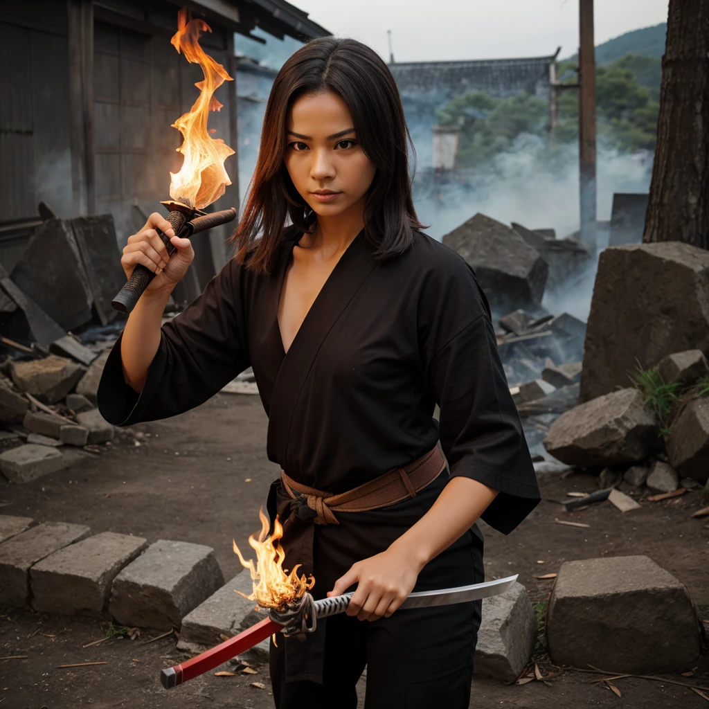 Create a flame able katana