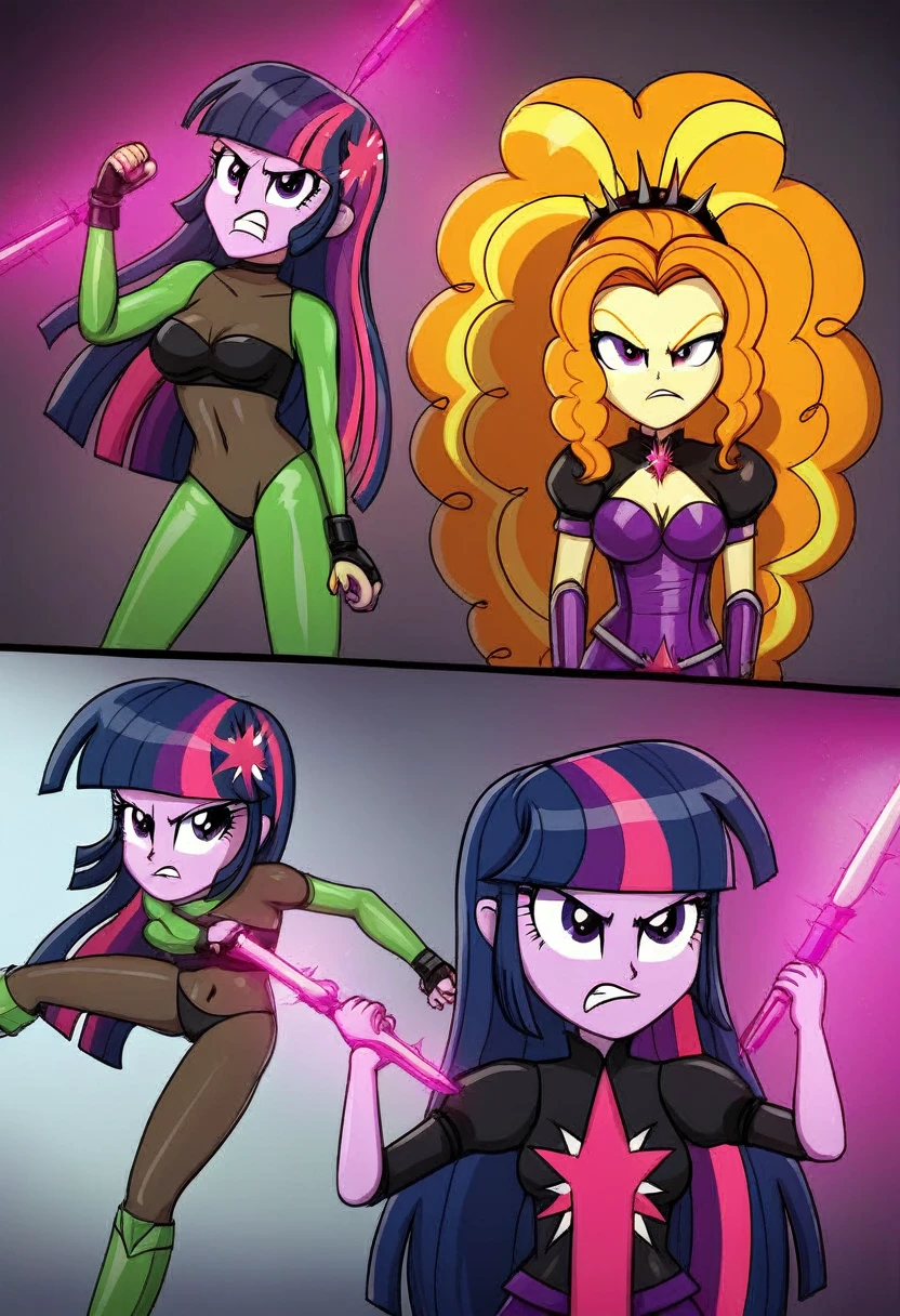 Eqg   Twilight sparkle angry   adagio in   in bodystocking b locked in a dungeon fight Man 