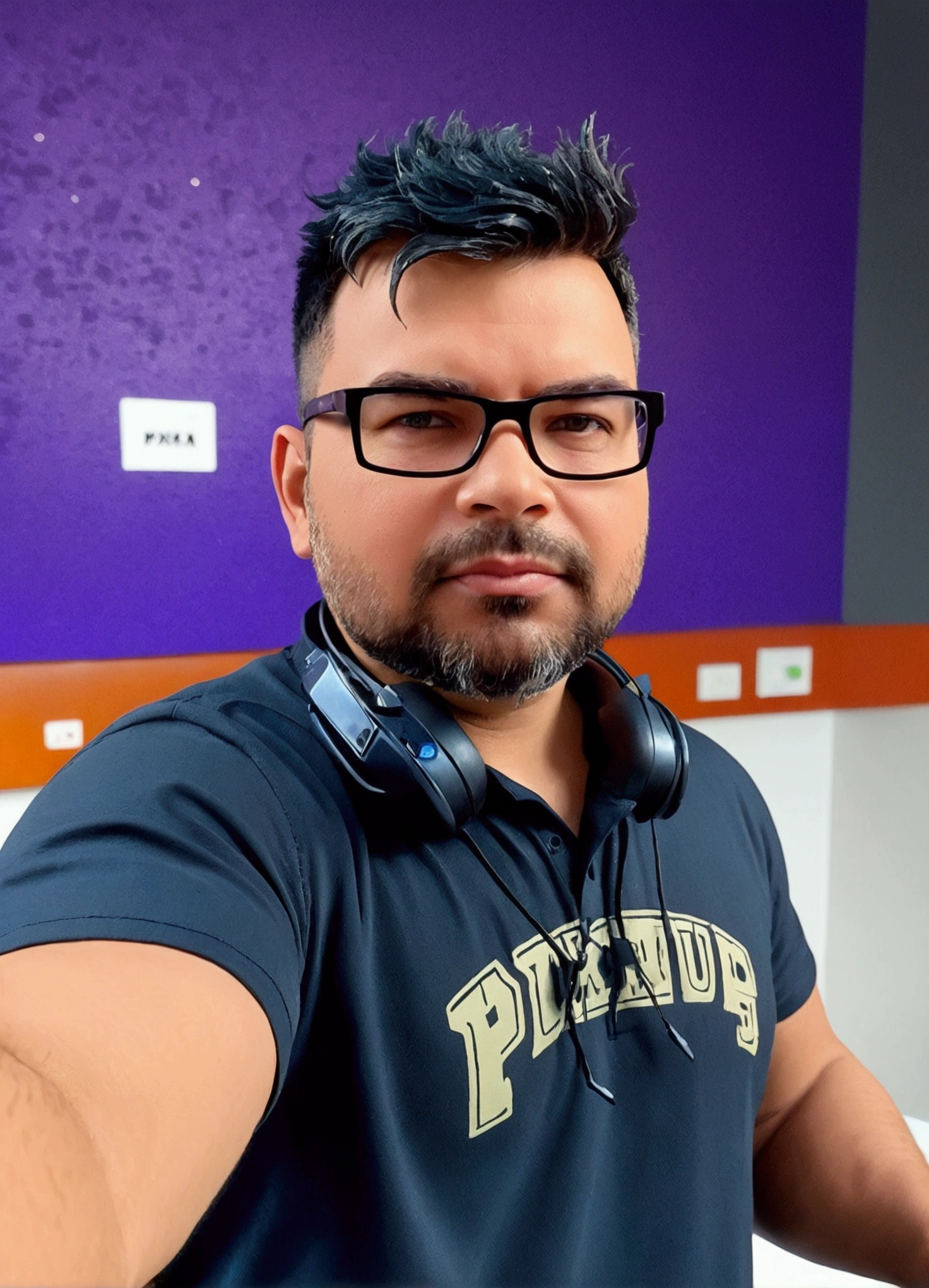 Cartoon character of a man wearing black glasses and a blue shirt, um personagem animado, Caractere estilizado, animation style rendering, 3D estilizado, Arnold Maya render, 3 d render stylized, toon render keyshot, Personagem 3D, Personagem 3D, 3d rendering stylized, 3 d character render, personagem de desenho animado, Personagem de close up, Pose de personagem, (Estilo Pixar) (master part:1.2) (Bokeh) (best quality) (pele detalhada) (textura detalhada) (8k) (argila) (Cinematic lighting) (foco nítido,Senta e vaza a parte superior do corpo