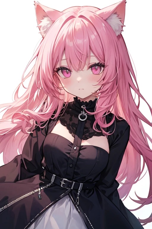 Highest quality，8k，Highest Resolution，Masterpiece，Pink Hair，Pink Eyes，Cat ears，Cat&#39;s Tail，girl，Girl，Small breasts，Long Hair，straight，Lolita，Small breasts，Bright smile，Looks like 13 years old，Petan Musume，short，目のhighlight，Sexy thighs，Please show me your armpits，She sits on the bed in the bedroom with her legs open，Your eyes are so beautiful，highlight，とても美しいhighlight，The background is the bedroom、Expose，(Completely naked)，(Completely naked)