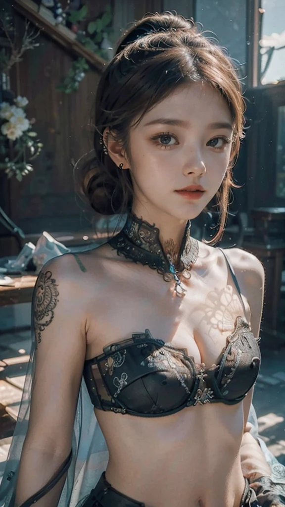 (masterpiece, top quality, best quality, official art, beautiful and aesthetic:1.2), (1girl),upper body, extreme detailed,(fractal art:1.3),colorful,highest detailed