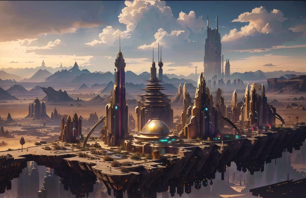 futuristic city in the middle of a desert with mountains in the background, big and structured valhalla city, ancient sci - fi city, huge futuristic temple city, anime concept hdr anime macmanus, epic 8 k hd anime shot, in front of a fantasy city, intricate ornate anime cgi style, in fantasy sci - fi city, fantasy capital city, ancient steampunk city,futuristic city in the middle of a desert with mountains in the background, big and structured valhalla city, ancient sci - fi city, huge futuristic temple city, anime concept hdr anime macmanus, epic 8 k hd anime shot, in front of a fantasy city, intricate ornate anime cgi style, in fantasy sci - fi city, fantasy capital city, ancient steampunk city