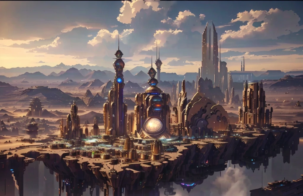 futuristic city in the middle of a desert with mountains in the background, big and structured valhalla city, ancient sci - fi city, huge futuristic temple city, anime concept hdr anime macmanus, epic 8 k hd anime shot, in front of a fantasy city, intricate ornate anime cgi style, in fantasy sci - fi city, fantasy capital city, ancient steampunk city,futuristic city in the middle of a desert with mountains in the background, big and structured valhalla city, ancient sci - fi city, huge futuristic temple city, anime concept hdr anime macmanus, epic 8 k hd anime shot, in front of a fantasy city, intricate ornate anime cgi style, in fantasy sci - fi city, fantasy capital city, ancient steampunk city