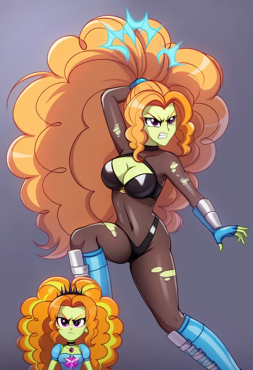 Eqg .black head mask adagio angry in the bodystocking