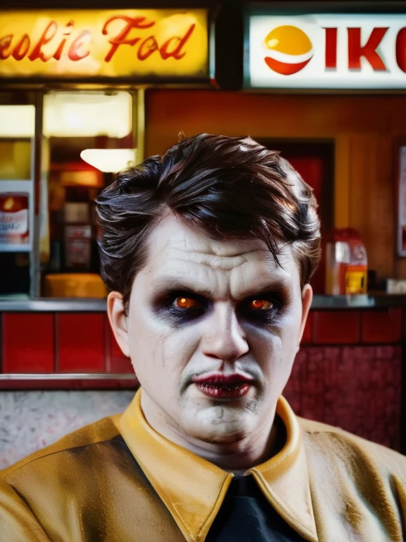fleshmutant bodyhorror working at a fast food restaurant,close up,, true to life, HDR image,High detail resolution,soft eyes,natural skin,high detailed face,high detailed cloth,film photography,vintage,cinematic lighting,realistic,sharp focus,(very detailed),((4K HQ)),depth of field,f/1.2,Leica,8K HDR,High contrast,shadows, bokeh,(detailed and realistic skin texture),(detailed clothing),(detailed background),detailed skin,(highly detailed skin),(8K HDR photo),realistic texture,realistic shadows,accurate to life,living image,lifelike
