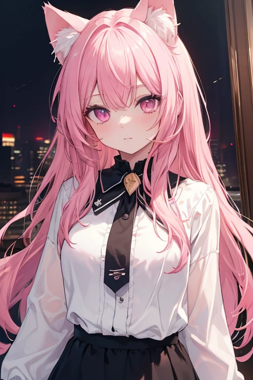 Highest quality,8k,Highest Resolution,Masterpiece,Pink Hair,Pink Eyes,Cat ears,Cat's Tail,girl,Girl,Small breasts,Long Hair,Twin tails,Lolita,Small breasts,Bright smile,Looks like 13 years old,Petan Musume,short,目のhighlight,Wearing china clothes,Sexy thighs,Please show me your armpits,Your eyes are so beautiful,highlight,とても美しいhighlight,
