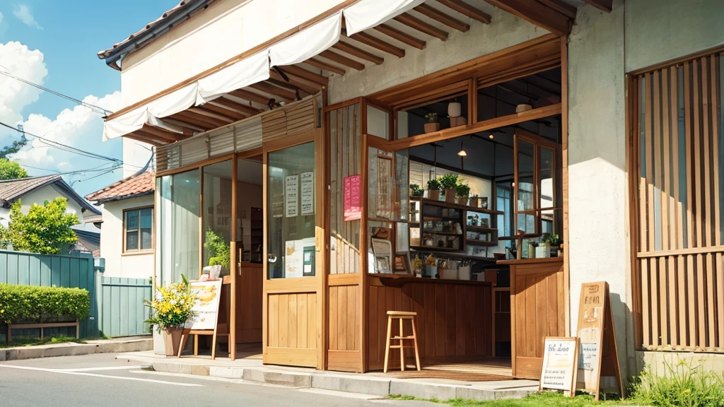 Cafe style、Summer cheerfulness、birdie、Image of a song playing