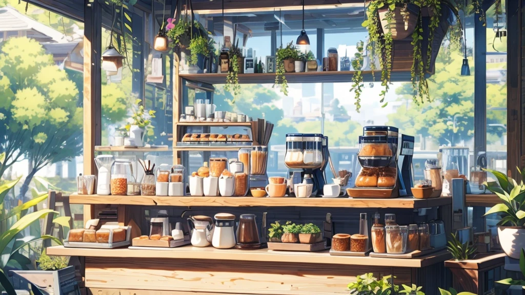 Cafe style、Summer cheerfulness、birdie、Image of a song playing