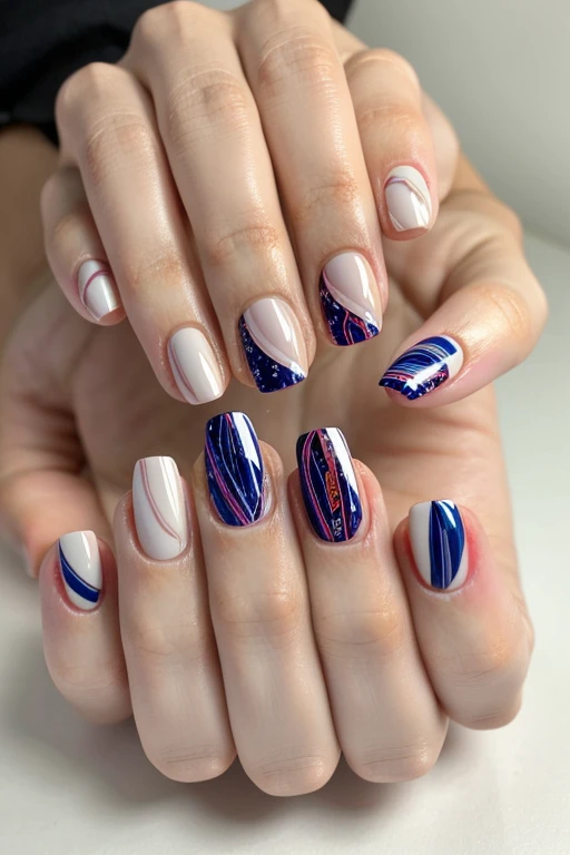 long painted nails 