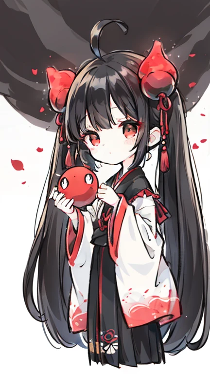 Girl Kokeshi Primary school students Young Girl Little Girl Height: 130cm Standing picture Simple design Black hair okata Hair is black Red eyes Shoulder-baring ahoge Kokeshi doll