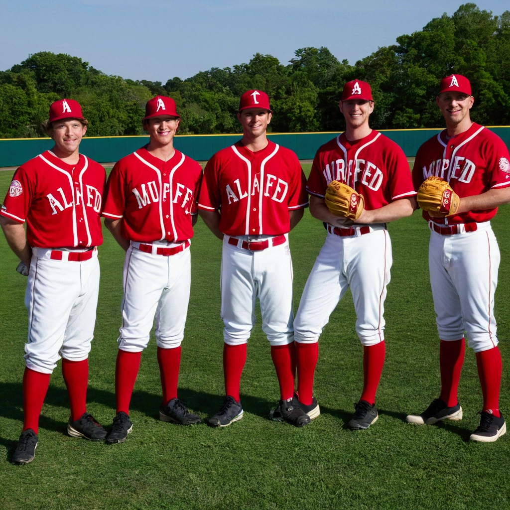 One person、Alafed baseball player in red and white uniform poses for photo, Chuck Clayton portrait, Greg Lutkoski, Jason Engle, Greg Rutkowski, Jonathan Winterhart, dave carson, Corey Loft Ice, Greg Rutkowski」, Greg Rutowski, Clay Wilson, Greg Lukowski, Greg Rutkouki, Greg Rutkowski, Matt Murphy