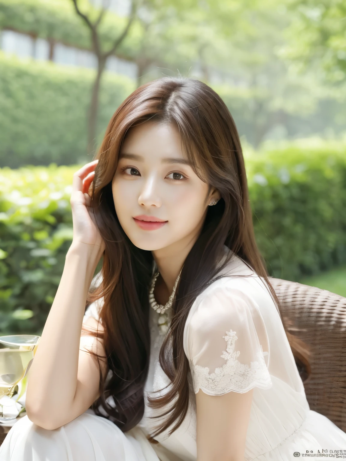 araffe woman in a white dress posing for a picture, lee ji-eun, lee ji - eun, hwang se - on, heonhwa choe, kwak ji young, jaeyeon nam, shin min jeong, female actress from korea, park ji-min, sangsoo jeong, kim hyun joo, cute korean actress, seseon yoon
