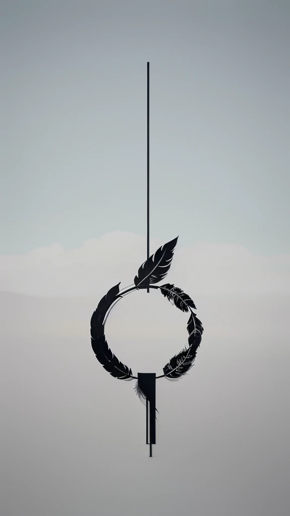 A minimal, modern, simple, cinematic logo design for the brand “Penamemoria". Create a modern, minimalistic, high-quality, logo of a dreamy. fantastic, poetic, masterpiece feather of Memories