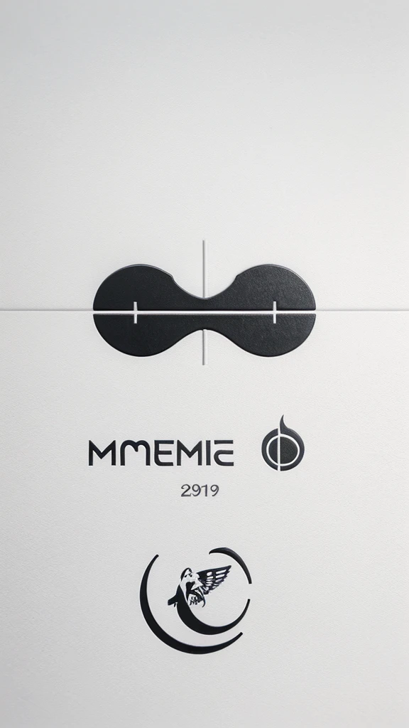 A minimal, modern, simple, cinematic logotype for the brand “Penamemoria". The logotype must be a simple, magical feather and a boy playing acoustic guitar. The logo must convey a sense of music, stories and dreams. Logo design impressed on a book cover. Minimalistic logo