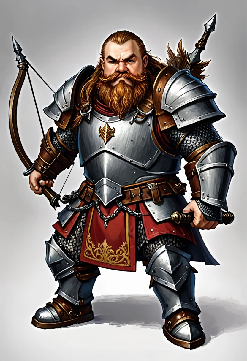 dwarf with corssbow and heavy chain armor