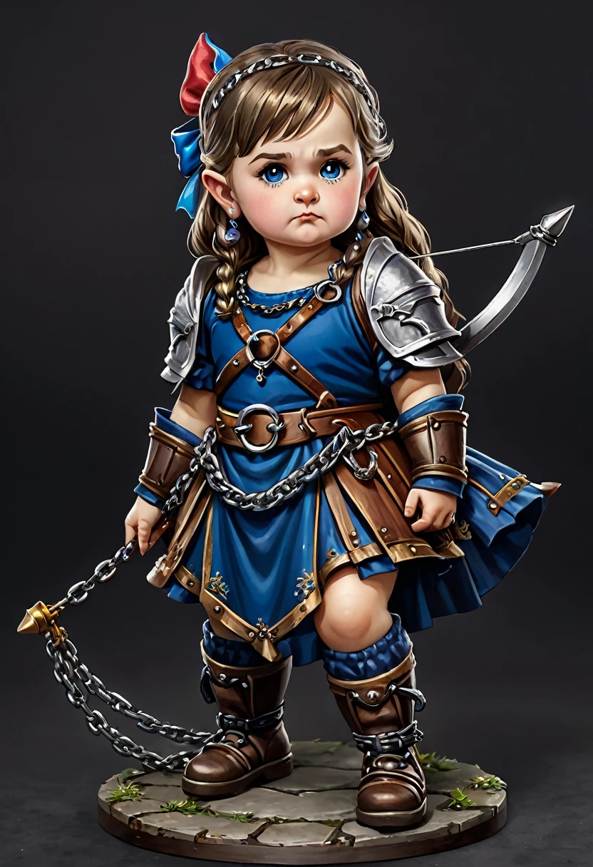 dwarf with corssbow and heavy chain dress