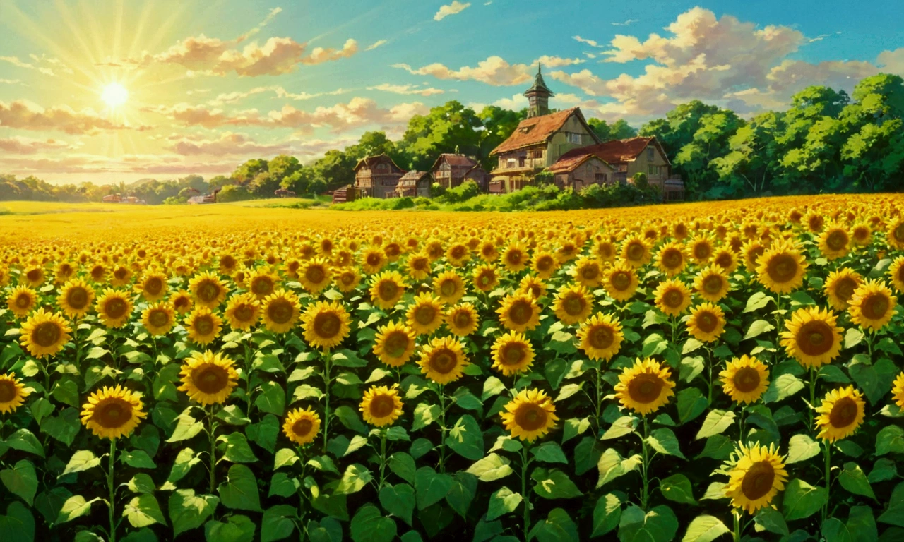 Ghibli　summer 　 Sunflower field