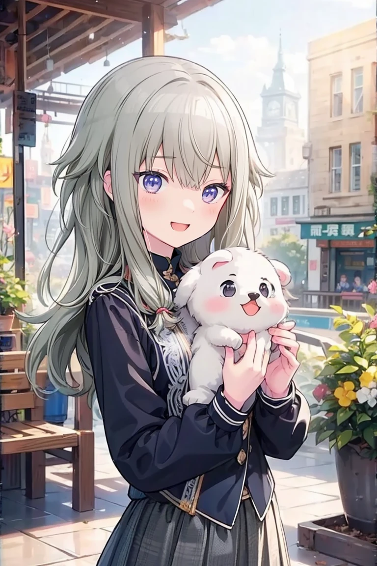(8k, 最high quality)、Ultra-high resolution、Adorable、最high quality, beautiful, Absurd beauty、masterpiece、Best image quality、(Front facing)、good feeling、smile,Face the camera、Smile、smile、Small face、Adorable満面のsmile, 最high quality、female、Looks 20 years old、1 person、masterpiece, Most detailed、、blazer、skirt、 high quality、Shiny Hair、非常に細かくてbeautiful明るい目、Medium chest、nose blush、非常に精細でクリアでbeautiful顔, Awards, (Anatomically correct)、The whole body is visible、Focus on the face