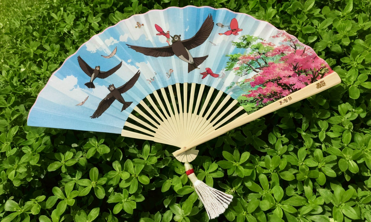 Ghibli　summer 　 flying　fan