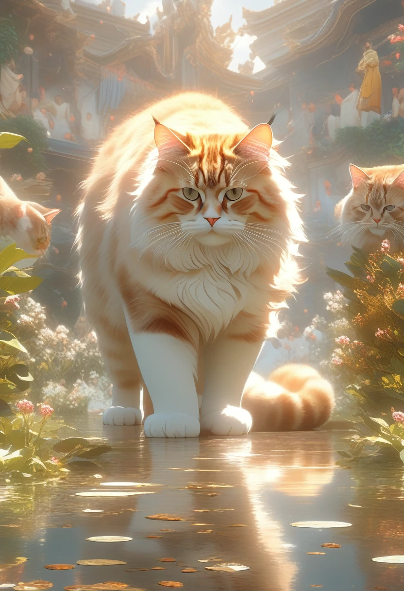 ((Masterpiece)), ((Best Quality)), (Very Detailed), ((Very Detailed)), 4K, (8K), very aesthetic, absurdres highres, Giant cat,