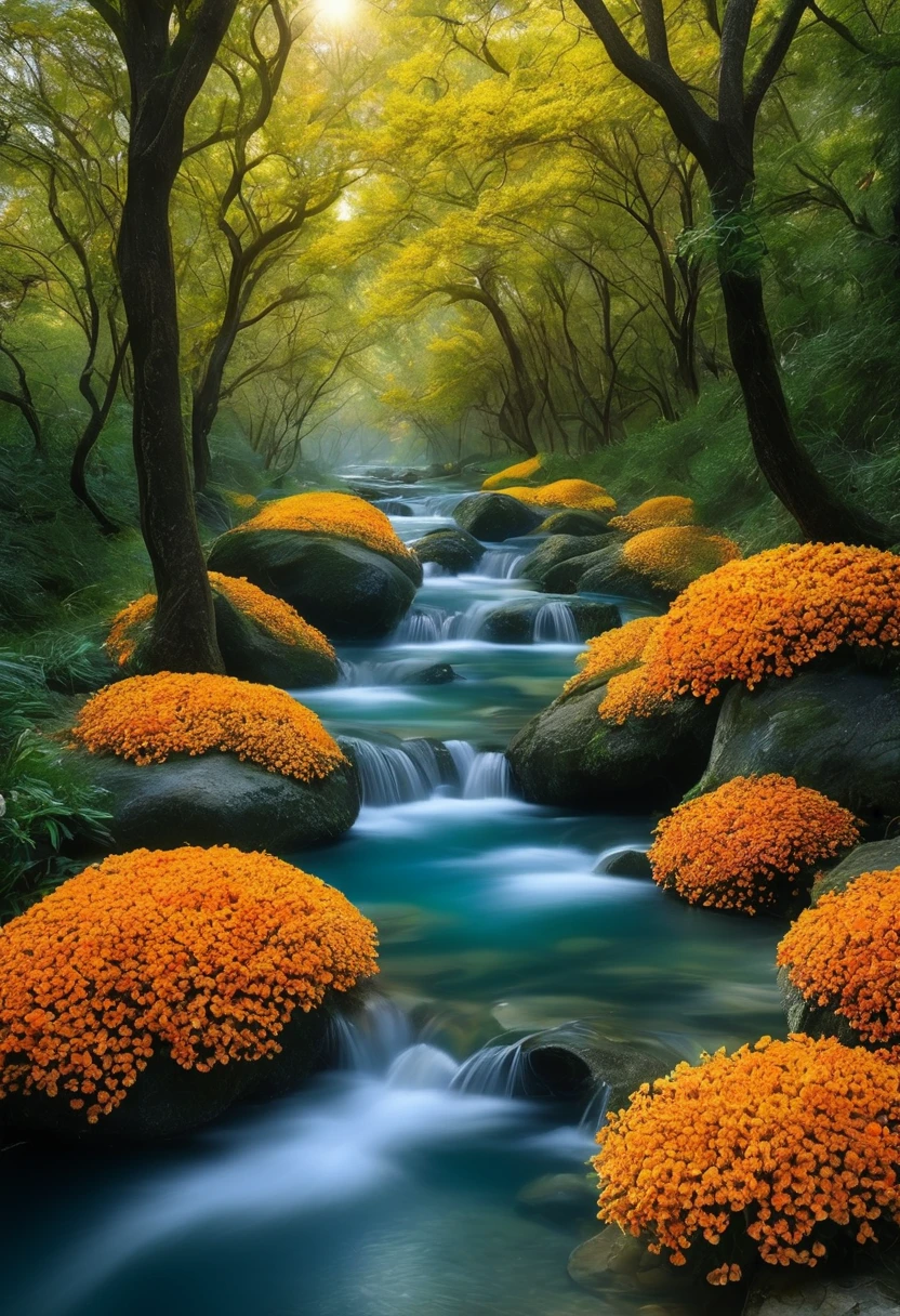 The images I see now that I am stone are fascinating, the forests and deserts where I lived are totally different. , They are a beautiful stone, I am a diamond. The images that I see and that I have seen are impressive. Seeing what the flowers and trees are like is impressive. ,The forests and deserts seem full of magic, the rivers show their best face, the style is very real very real ,the composition of the image applies all the rules of photography and cinema lighting is used , the background looks impressive the depth of field is visible you can see natural colors you can see the detail of the flowers of all
