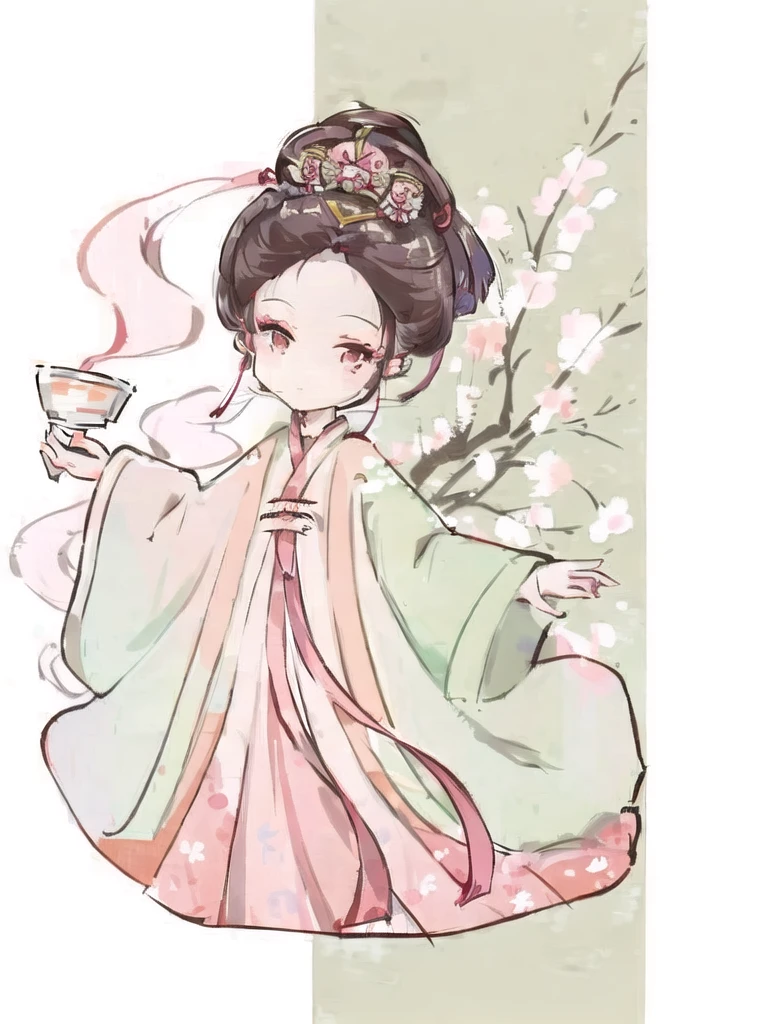 A hand,A woman in Han Dynasty clothing in the painting, Girl in pink Hanfu,Ancient girl,antiquity,Chinese style,palace , a girl in Hanfu, ancient Chinese Princess, Ancient Chinese beauties, Wearing ancient Chinese clothes, Ancient Chinese Art Style, Chinese Goddess, Dynasty princess, Chinese Princess, Chinese traditional clothing, Chinese painting style, white Hanfu, Hanfu, Chinese Girl, Inspired by Qiu Ying,4K,8k,Ultra HD Ultra Detailed,Smooth lines,Smooth lines