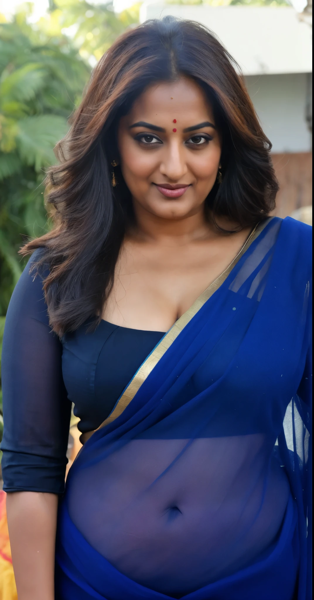 Foto RAW, photorealistic, photography, face of Indian actress Mira rajput, full body shot, 60 years old Woman, mascara, eye kajal, juicy figure, master shot, perfect eyes, goddess like beauty, pierced eyes, perfect thick chubby mallu Desi aunty bhabhi, Wearing a Stanapatta, a chest-band.Saree model, model Photography, Indian saree shoot, Indian traditional wear advertising photography, traditional wear brand shoot, masterpiece, realistic, realism, incredible details, pleasure, photorealism, detailed skin, skin pores, high contrast, photorealistic Artstation 8k HD digital art trend of high definition and detailed realistic skin texture, ultra detail, realistic skin texture, armature, best quality, ultra high definition, (photorealistic:1.4),, high resolution, detail, raw photo, sweat, Re sharp, by Lee Jefferies Nikon D850 Film Stock Photo 4 Kodak Portra 400 Camera F1.6 Lens Rich Color Ultra Real Realistic Realistic Textures Dramatic Lighting Unreal Engine Trending at Art Station Cinestill 800,(pele altamente detalhada: 1.2), 8k UHD, DSLR, soft-lighting, alta qualidade, grain of film, Fujifilm XT3,she didn't like to wear blouse or bra, she is happy to wear only saree, she hates blouse or bra, highly detailed hairy armpits, hyper realistic skin, skin pores, sweat, veins, stubble armpits, erotic temptation, appealing figure, appealing body language, fleshy arms, horny desi indian mommy, she wants to dominate young boys by showing her tempting figure, irresistibly hot, armpits hair clearly visible, freckles 0.2, stretchmarks 0.2, outstanding details, professional level photography, true mature skin texture of a middle aged Indian aunty,