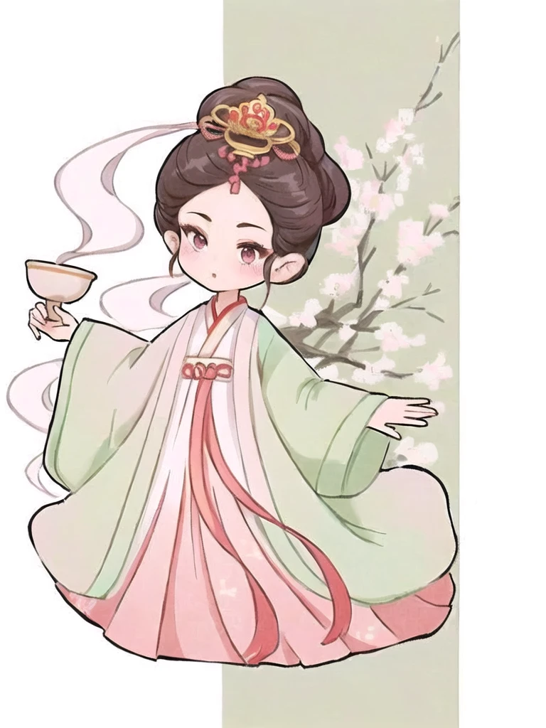 A hand,A woman in Han Dynasty clothing in the painting, Girl in pink Hanfu,Ancient girl,antiquity,Chinese style,palace , a girl in Hanfu, ancient Chinese Princess, Ancient Chinese beauties, Wearing ancient Chinese clothes, Chinese Art Style, Chinese Goddess, Dynasty princess, Chinese Princess, Chinese traditional clothing, Chinese painting style, white Hanfu, Hanfu, Chinese Girl, Inspired by Qiu Ying,4K,8k,Ultra HD Ultra Detailed,Smooth lines,Smooth lines