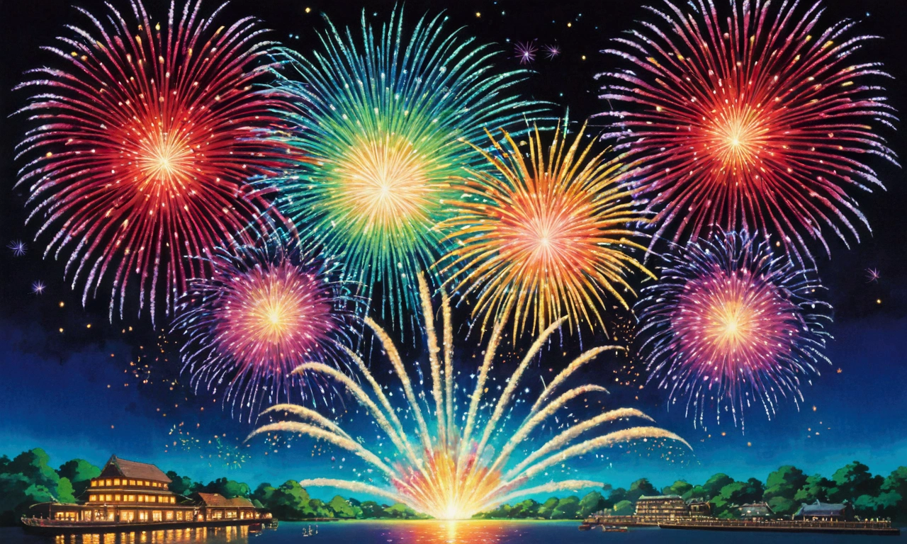 Ghibli summer festival firework