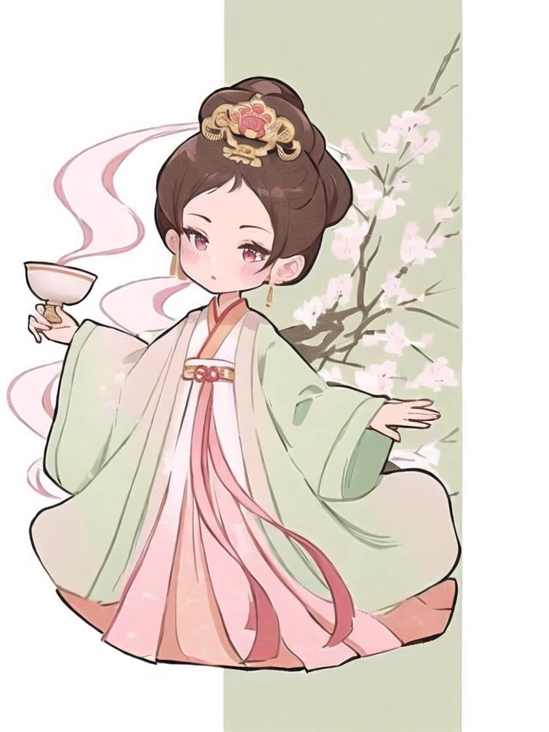 A hand,A woman in Han Dynasty clothing in the painting, Girl in pink Hanfu,Ancient girl,antiquity,Chinese style,palace , a girl in Hanfu, ancient Chinese Princess, Ancient Chinese beauties, Wearing Chinese clothes, Chinese Art Style, Chinese Goddess, Dynasty princess, Chinese Princess, Chinese traditional clothing, Chinese painting style, white Hanfu, Hanfu, Chinese Girl, Inspired by Qiu Ying,4K,8k,Ultra HD Ultra Detailed,Smooth lines,Smooth lines