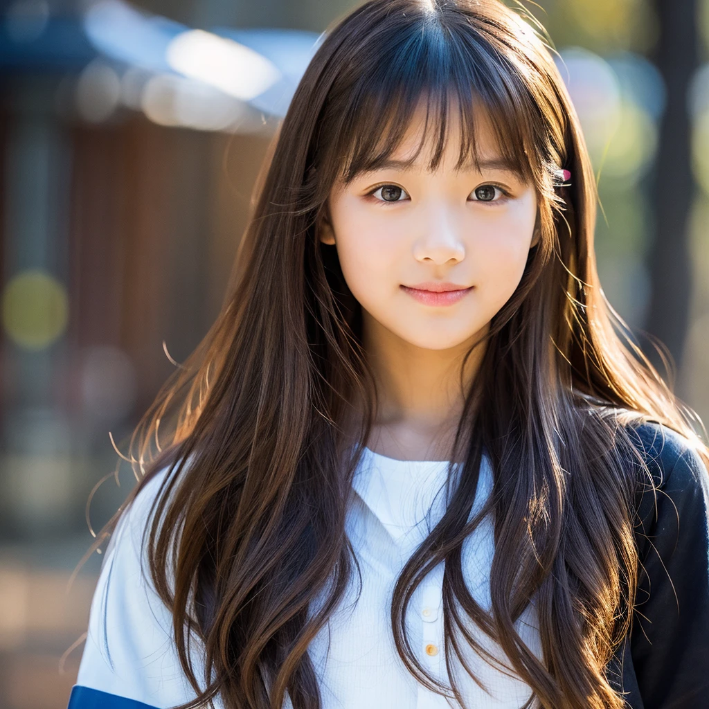 Young girl, long hair