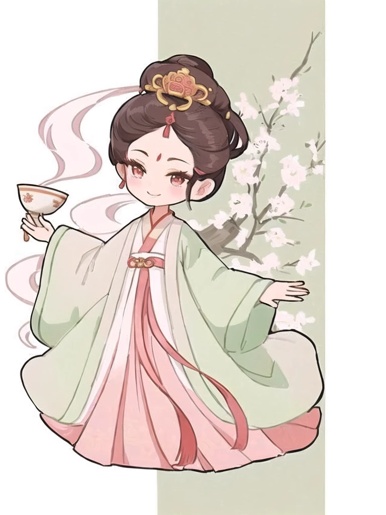 An ancient painting,A woman in Han Dynasty clothing in the painting, Girl in pink Hanfu,Beautiful girl with ancient makeup,The princess is smiling,Simple line drawing,Ancient girl,antiquity,Chinese style,palace , a girl in Hanfu, ancient Chinese Princess, Chinese Beauty, Wearing Chinese clothes, Chinese Art Style, Chinese Goddess, Dynasty princess, Chinese Princess, Chinese traditional clothing, Chinese painting style, white Hanfu, Hanfu, Chinese Girl, Inspired by Qiu Ying,4K,8k,Ultra HD Ultra Detailed,Smooth lines,Smooth lines