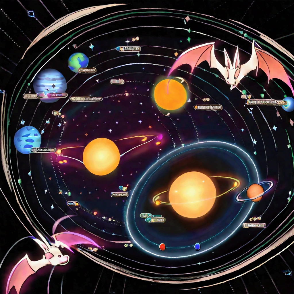 A gigantic cat bats the earh around as it chases Earth across the solar system
