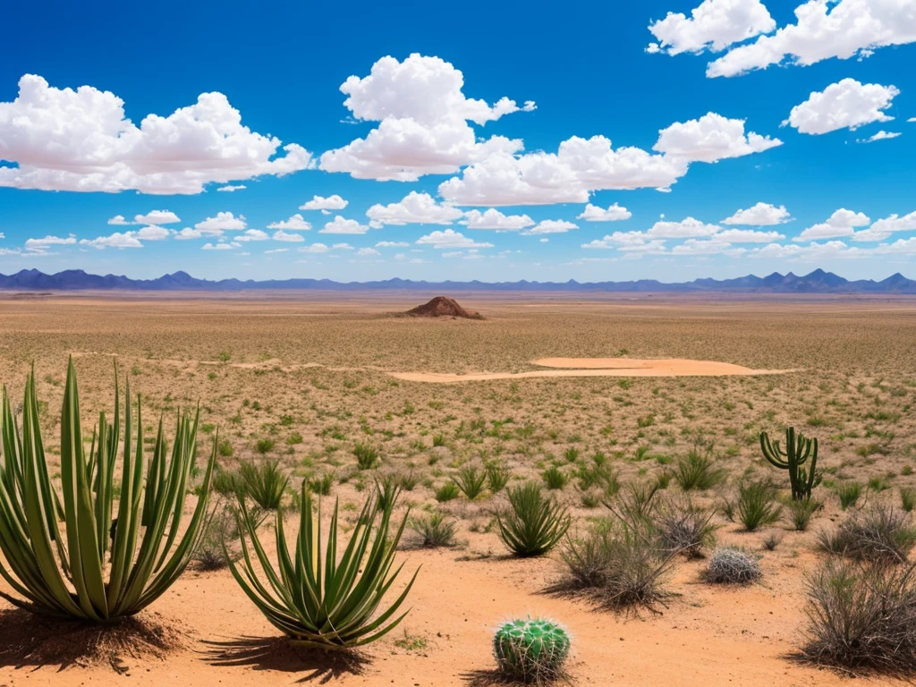 paisagem, Cactus plants in a desert area with a sky background, caatinga, paisagem do deserto, serene desert scenery