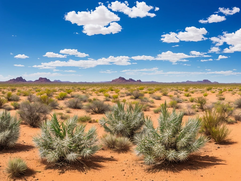 paisagem, Cactus plants in a desert area with a sky background, caatinga, paisagem do deserto, serene desert scenery