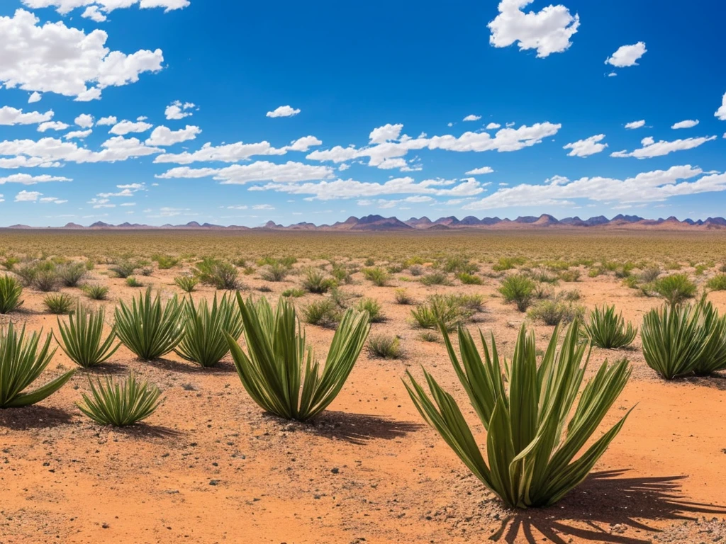 paisagem, Cactus plants in a desert area with a sky background, caatinga, paisagem do deserto, serene desert scenery