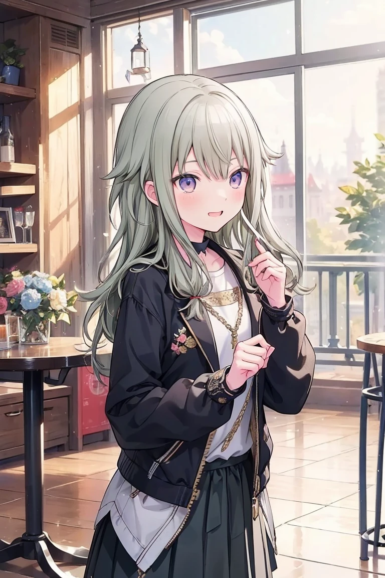 (8k, 最high quality)、Ultra-high resolution、Adorable、最high quality, beautiful, Absurd beauty、masterpiece、Best image quality、(Front facing)、good feeling、smile,Face the camera、Smile、smile、Small face、Adorable満面のsmile, 最high quality、female、Looks 20 years old、1 person、masterpiece, Most detailed、、blazer、skirt、 high quality、Shiny Hair、非常に細かくてbeautiful明るい目、Medium chest、nose blush、非常に精細でクリアでbeautiful顔, Awards, (Anatomically correct)、The whole body is visible、Focus on the face