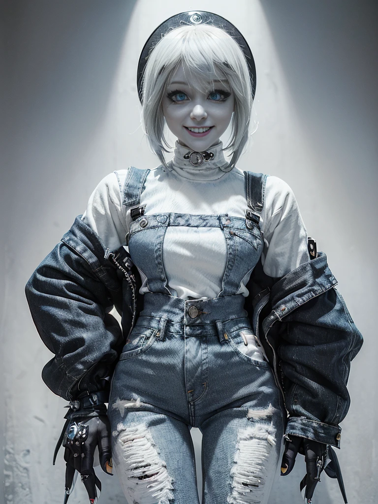 (whole body:1.4)、(Smiling with teeth showing:1.3),(Shibuya Gal:1.5)、(Hollywood actress:1.4)、(Gothic Fashion:1.5)、(Punk rock visual kei:1.3)、(Futuristic black baby doll, white and denim:1.5)、(A delicate beige and white rider's jacket in light blue, black and white denim.:1.5)、(denim garter belt:1.5)、(Denim and white cargo pants:1.3)、(Heart-shaped silver accessories:1.5)、(Brown Skin Belt:1.4)、(Blue High Heels:1.4)、(Lace underwear:1.4)、20-year-old、Browsing Caution,((Highest quality、In 8K、masterpiece:1.3))、Sharp focus:1.2、(Layered Cut、Beautiful boobs:1.1),Beautiful woman with perfect figure:1.4、(Doing an aerobics pose:1.3)、Slim Abs:1.2、Butt、Highly detailed face and skin texture、Fine grain、double eyelid,(Twin tails:1.3)、(Black brown hair:1.3)、Obscene、Idol Sculpture、(The background is the gorgeous Academy Awards red carpet:1.3)、(Slimming your legs:1.4)、(Thin thighs:1.4)、(The body is slim:1.3)、(clavicle:1.1)